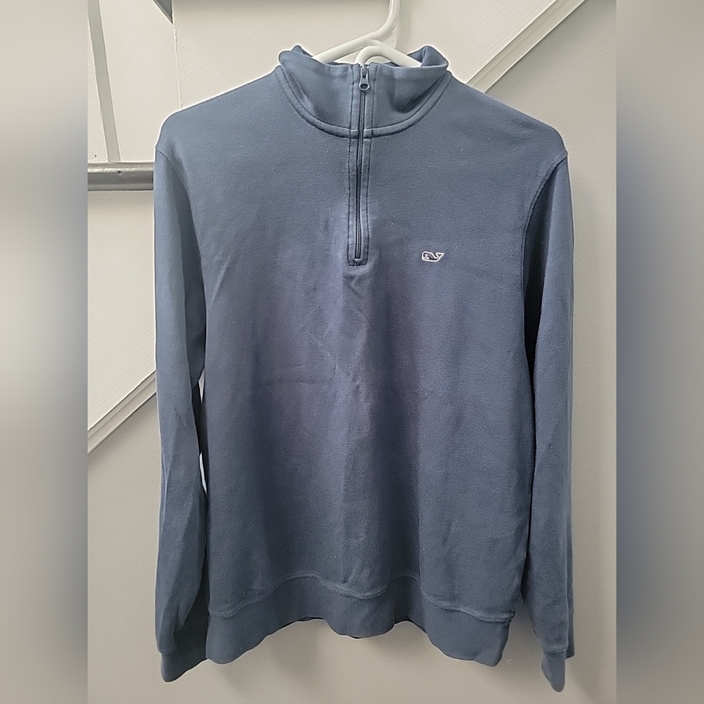 Vineyard Vines Sweater Men's S Blue 1/4 Zip Pima Cotton Casual Preppy